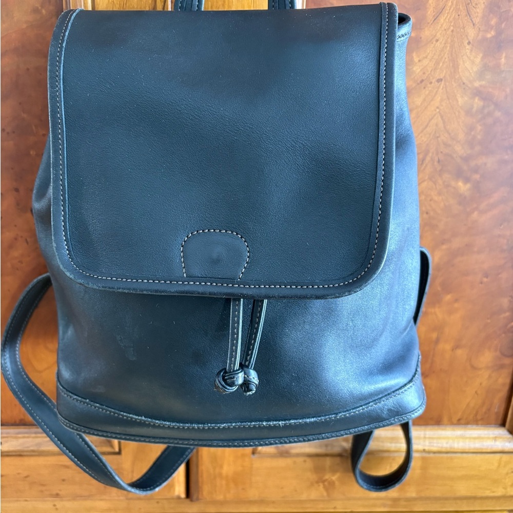 Coach Vintage Black Leather Women's Backpack